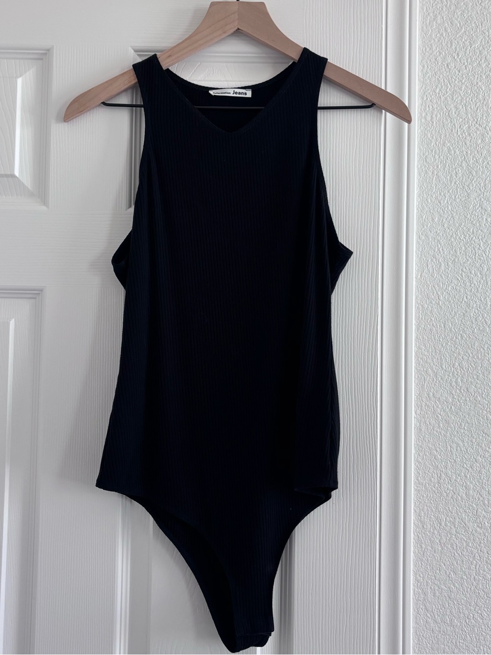 Reformation Ribbed Tank Bodysuit